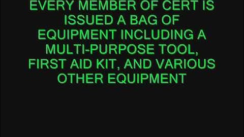 CERT (Community Emergency Response Team) PSA