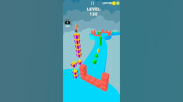 Cube Stack Surfer 3D 🔥🔥🔥 All Levels Gameplay Walkthrough (Android,ios) Level - 130 #Shorts