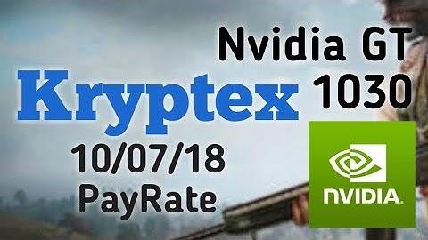 Kryptex 2.5.5 - Mining Software Test - Nvidia GT 1030