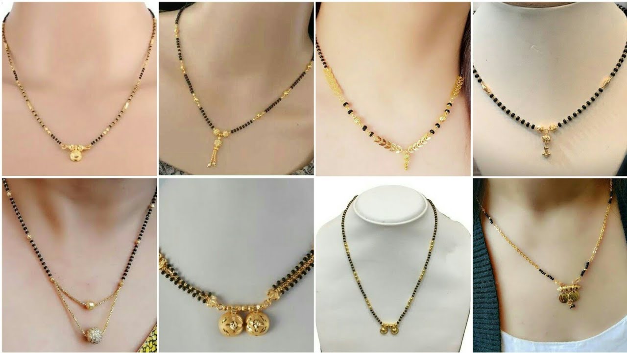 Light Weight Daily Wear Gold Mangalsutra Designs, Simple Gold Mangalsutra Designs 