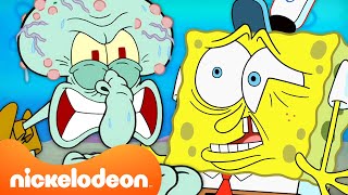 Every Time Squidward YELLS at SpongeBob! 🔊 | SpongeBob SquarePants | Nickelodeon UK