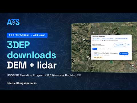USGS 3DEP download map: every DEM and lidar tile over your AOI