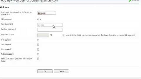 Plesk 10 tutorial: Web Users Setup