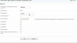 Plesk 10 tutorial: Web Users Setup
