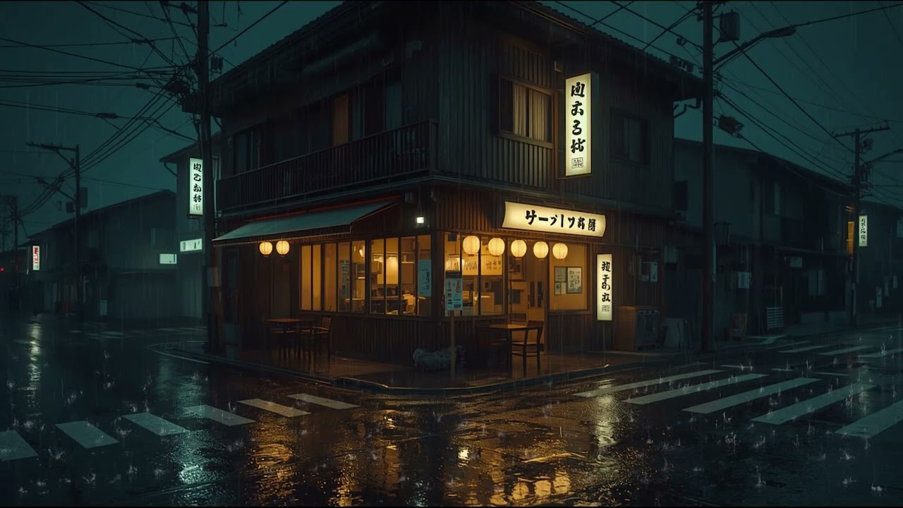 Cozy Lofi Beats with Rain for Sleep-Chill Lofi Streets