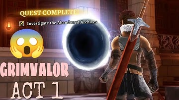 GRIMVALOR ACT 1 IN GOD MODE FULL GAMEPLAY WALKTHROUGH HD
