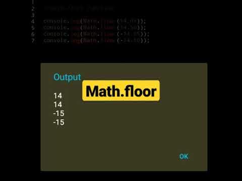 Math.floor | javascript tutorial #shorts #javascript #html - YouTube