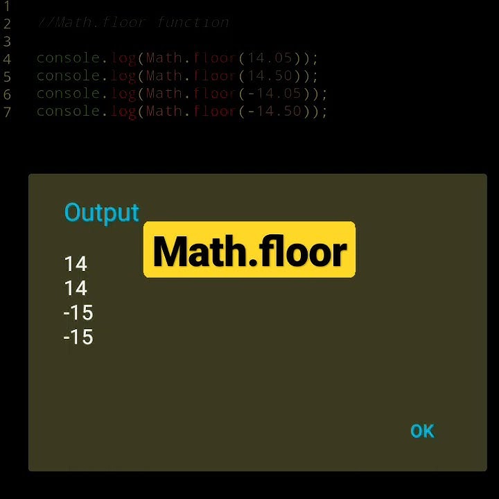 Math.floor | javascript tutorial #shorts #javascript #html - YouTube