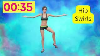 1 min workout   Hip Swirls