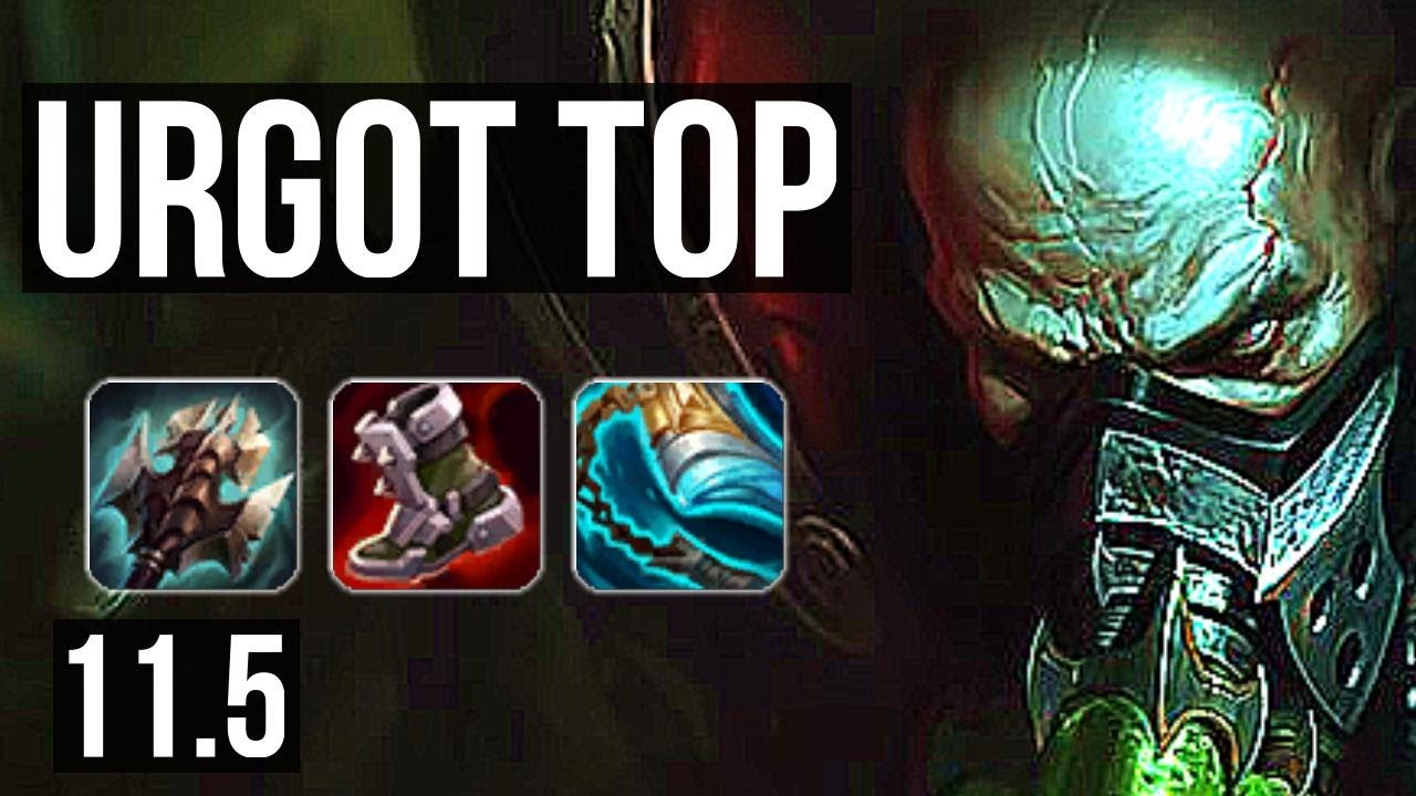 URGOT vs JAX (TOP) | Rank 3 Urgot, 500+ games, Godlike, 13/4/8 | NA Grandmaster | v11.5