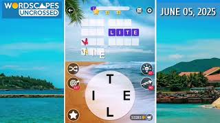 Wordscapes Uncrossed Daily Puzzle June 5, 2025 gameplay | Answers | Solution