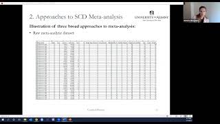 Meta-analysis of single-case experimental designs: An overview on current synthesis methods