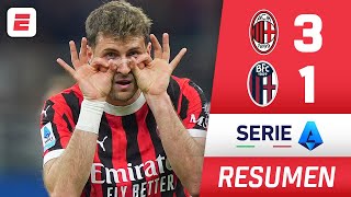 Thumbnail for DOBLETE DE SANTIAGO GIMENEZ en ESPECTACULAR REMONTADA del Milan 3-1 a Bologna | Serie A