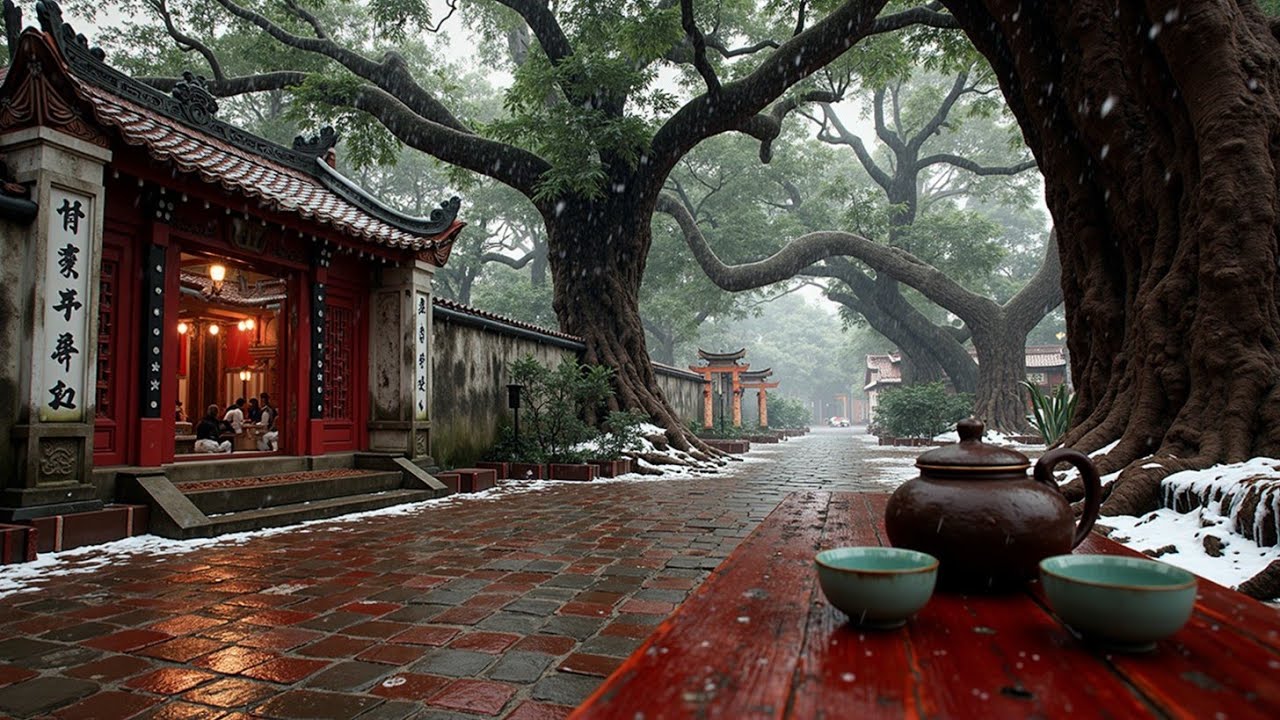 Winter Zen Garden ️ Relaxing Asian Flute Music for Deep Meditation ...