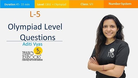 L-6 Olympiad Related Question l Integers Class 7 l Aditi Vyas l TTB