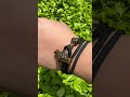 Bronze Viking mjolnir braid bracelet