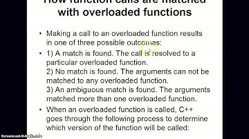 inline functions and Function Overloading