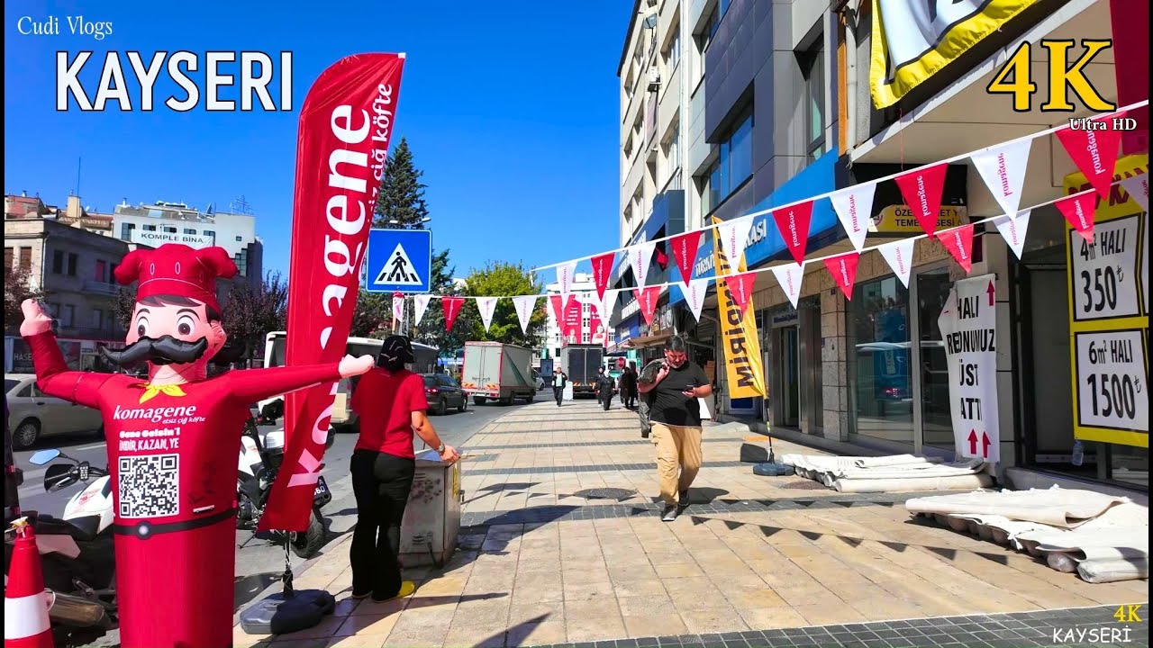 KAYSERİ ŞEHİR Yürüyüş Turu . KAYSERİ CITY Walking Tour/HDR 4K/#kayseri #cudi_vlogs 2025