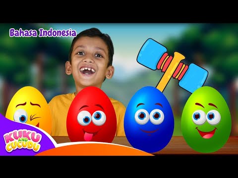Telur Kejutan Kebahagiaan🎁| Surprise eggs Kids song | Lagu Anak-anak | Kuku and Cucudu
