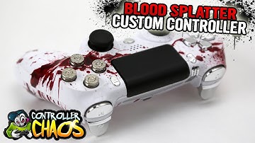 Custom PS4 Controllers - PS4 Blood Splatter - Controller Chaos