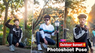 Outdoor Sunset Photoshoot Pose | Sunset Photoshoot tips & tricks | poses for photoshoot |DavidEditor