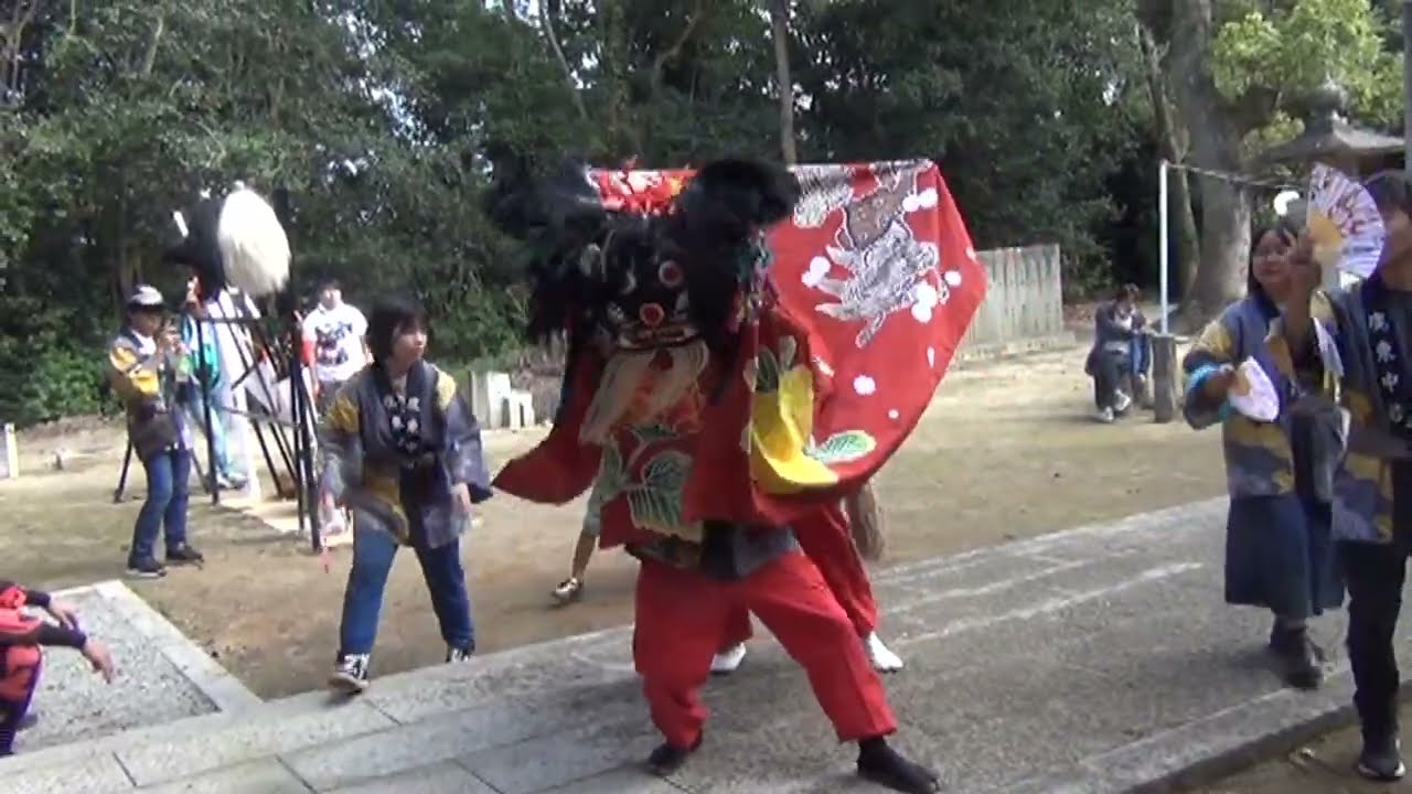 2023年9月24日　香川県三木町　天野神社　鹿伏東獅子連　本祭り