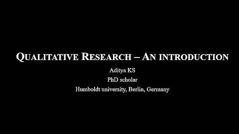 Need for Qualitative methods in Social Science - Part 1