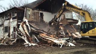 Demolition of 2 story house at Kuechman Park