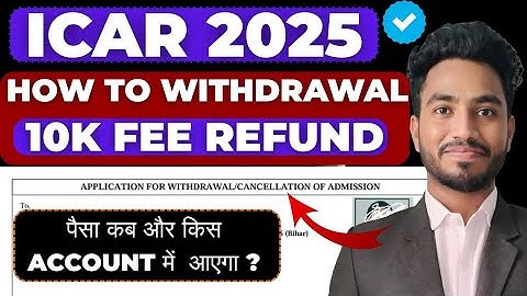 ICAR Update 🚨10k fee Refund Process ✅How to Cancel the admission🔥Step by step #icar #thestudyattic