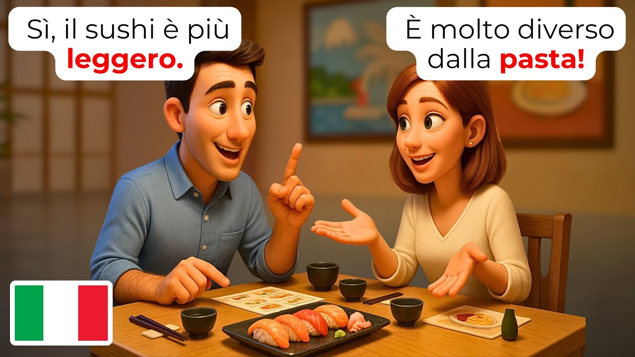 🇮🇹 Разговоры в итальянском суши-ресторане - A1-A2 | Учим итальянский для начинающих