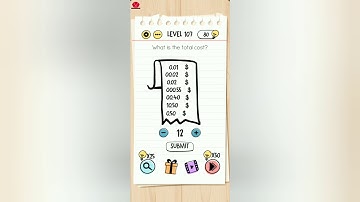 Brain Test Level 107 what is the total cost