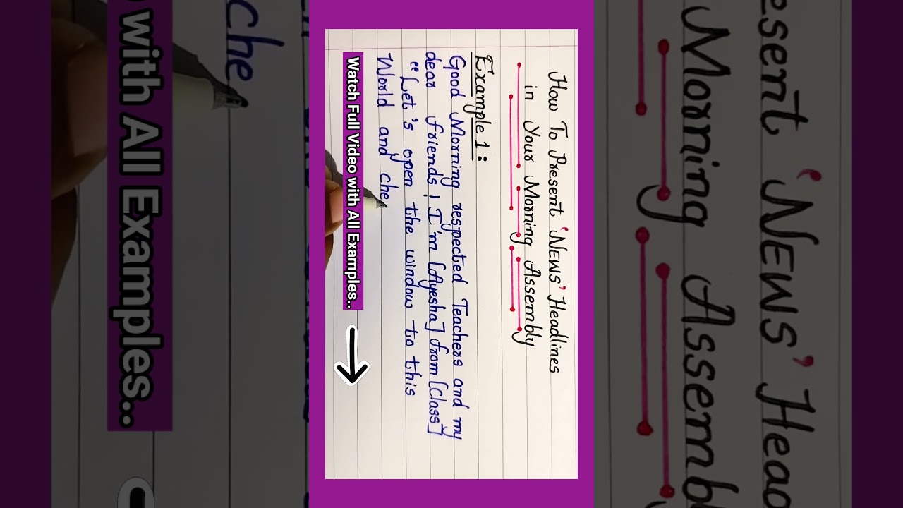 HOW TO PRESENT NEWS HEADLINES IN MORNING ASSEMBLY #MorningAssembly #NewsHeadlines#SchoolNewsreading