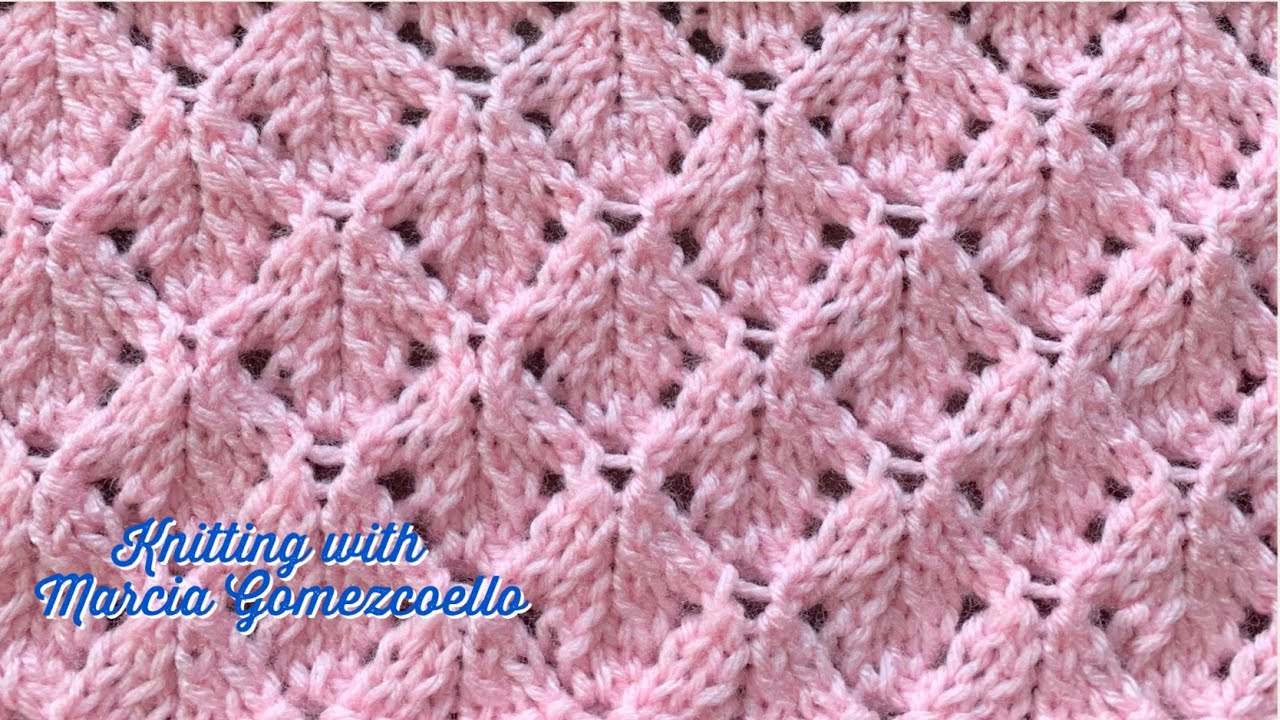 TEJIDOS A DOS AGUJAS: 128- Rombos 3D/ KNITTING WITH TWO NEEDLES: 3D Rhombuses
