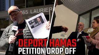 Security Guards Escort Immigration Officials As Rebel News Submits Deport Hamas Petition