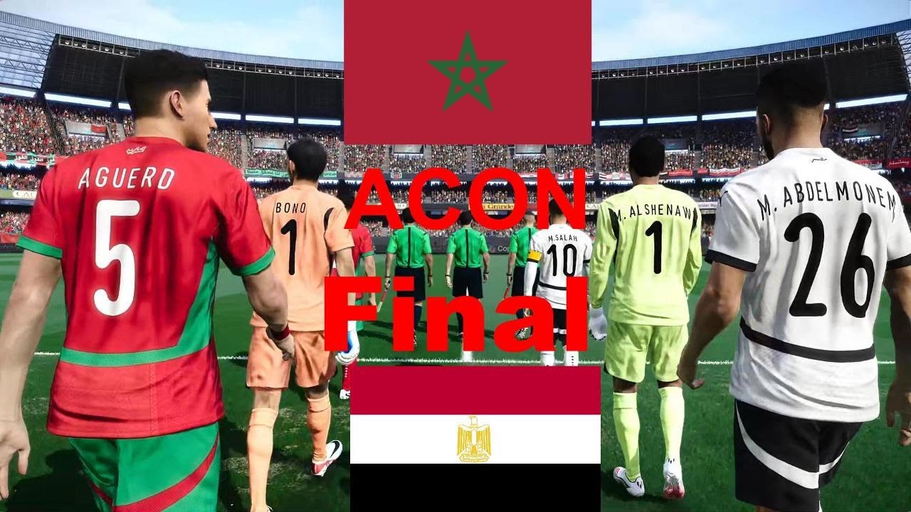 المغرب ضد مصر - نهائي كأس الأمم الأفريقية 2026 - محاكاة كاملة للمباراة