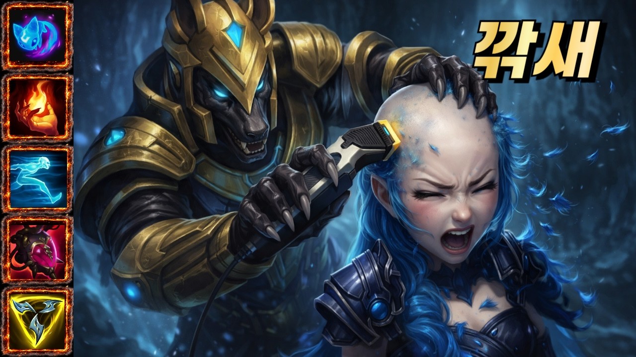 대가뤼! 싹 밀어버렸읍니다 ㅋㅋㅋ(나서스vs그웬)