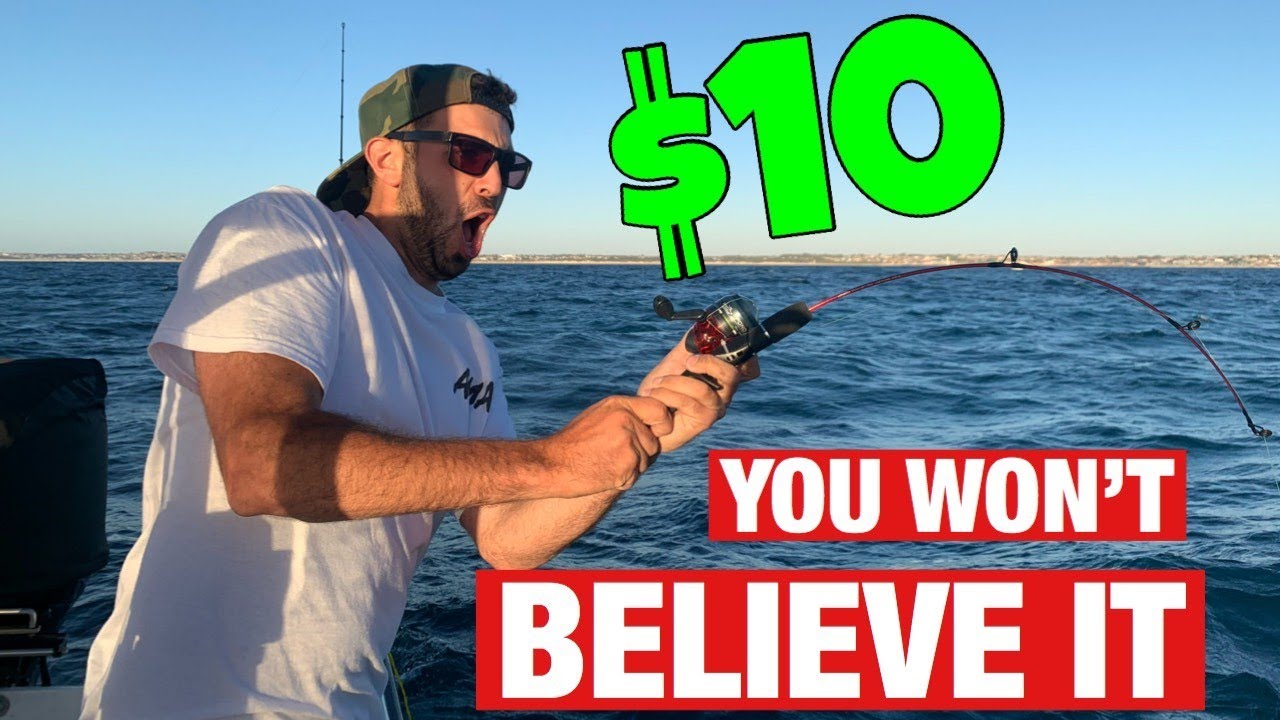 YOU WONT BELIEVE WHAT I CAUGHT ON A $10 FISHING ROD & REEL