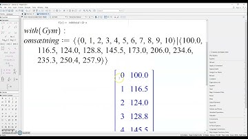 Regressionsanalyse i maple
