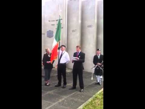 1916 Easter commemoration, wreath laying, cllr Ant...