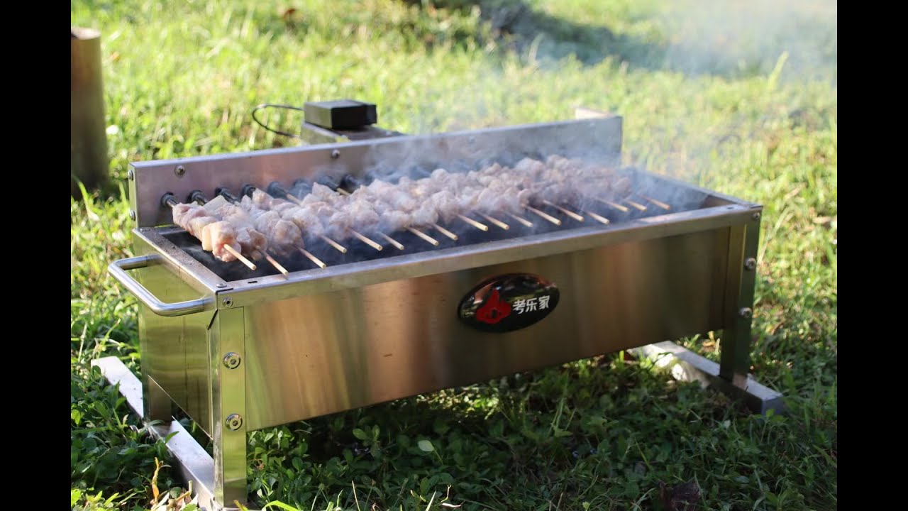 Assemble the Charcoal Barbecue with Rotisserie Arrosticini grill for 20