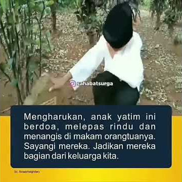 Viral .... - Mengharukan anak yatim ini berdoa melepas rindu dan menangis di makam orangtuanya