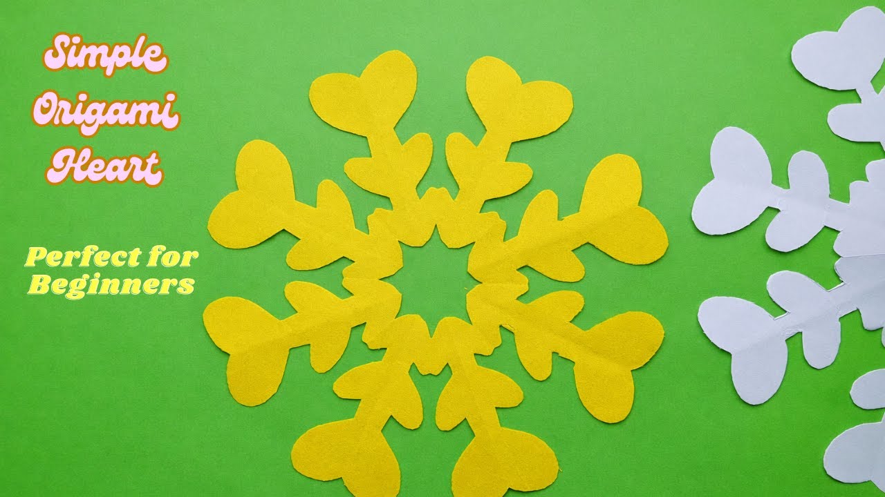 How to cut a paper heart shape - Simple Origami Heart