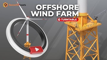 Offshore Wind Farm - Low-poly PBR 3D model by Rescue3D Assets