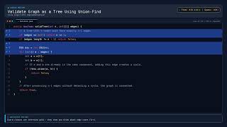 [Coding] Validate Graph as a Tree Using Union-Find — Java DSA Prep