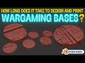 How long does it take to design and print wargaming bases using blender