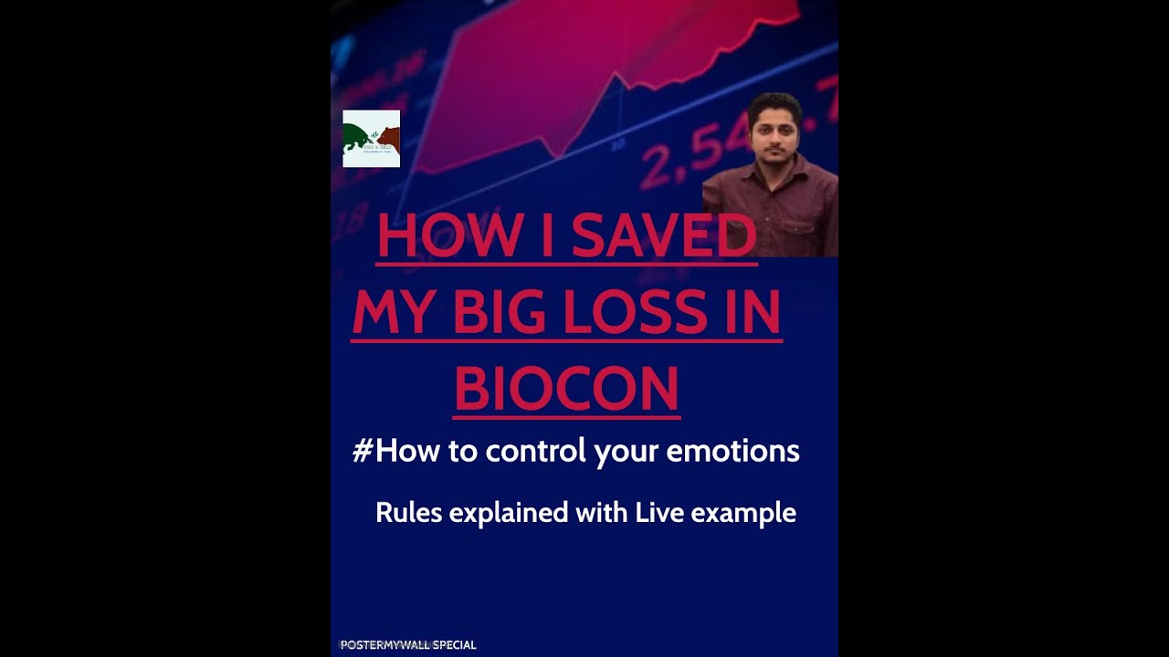 How I saved my big loss in Biocon trade | Trading Psychology | Control Emotions in Trading |