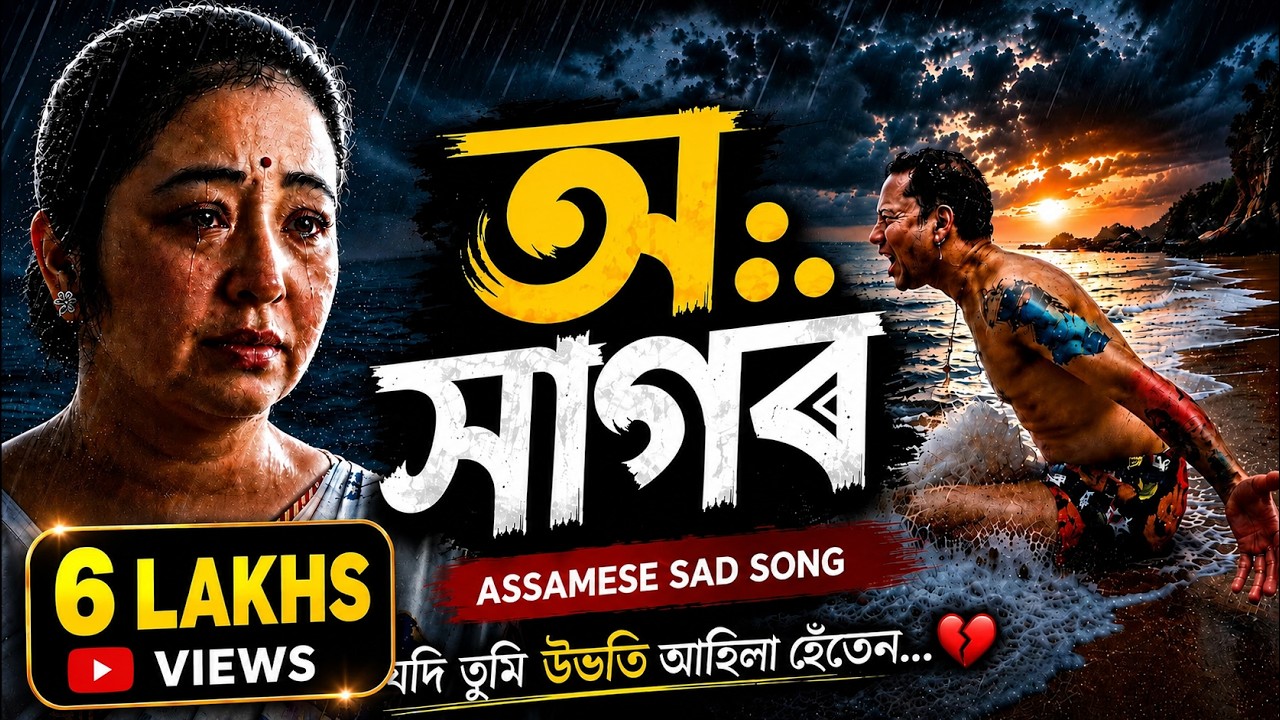 অ..... সাগৰ 💔 | হিয়াখন চুই যোৱা গীত।Assamese Emotional Song. #digitalasomiyamusic #zubeengarg