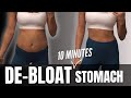 10 Min Stomach De-Bloating Stretch Routine- Helps Digestion, Constipation