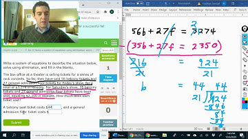 System of Equations - Elimination IXL 8 AA11