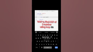 C Program To Find HCF using loop➿ || @CODEDreamer7 ||#c_program #shorts